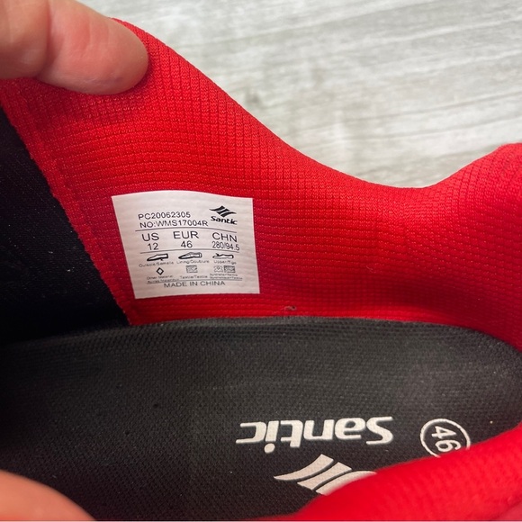 Santic Davee Bike Cycling Shoes Red Black Camo Men’s Size 12 with Bike Cleats - Picture 14 of 15